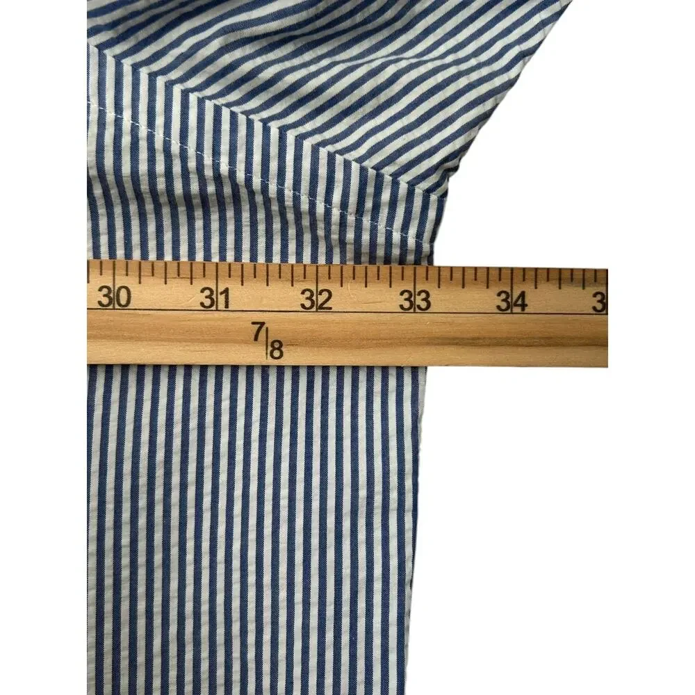 VTG Polo By Ralph Lauren Untucked Fit Striped Short Sleeve Button Down Shirt 4XB